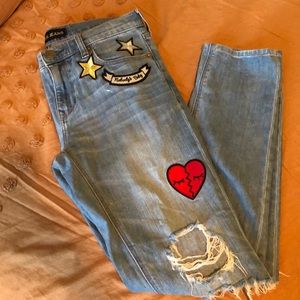 Embroidered ripped jeans from express.